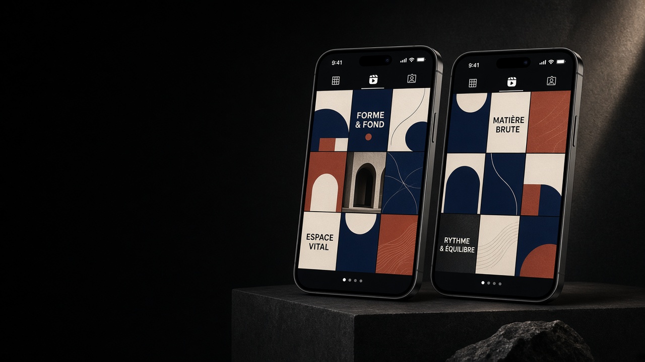 Deux iPhones — feeds Instagram Feed Pro premium
