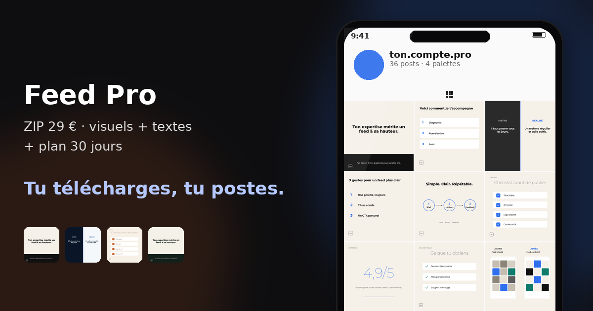 Aperçu Feed Pro
